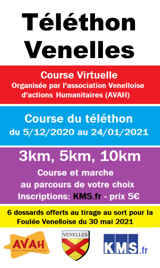 Courses virtuelles téléthon Venelles